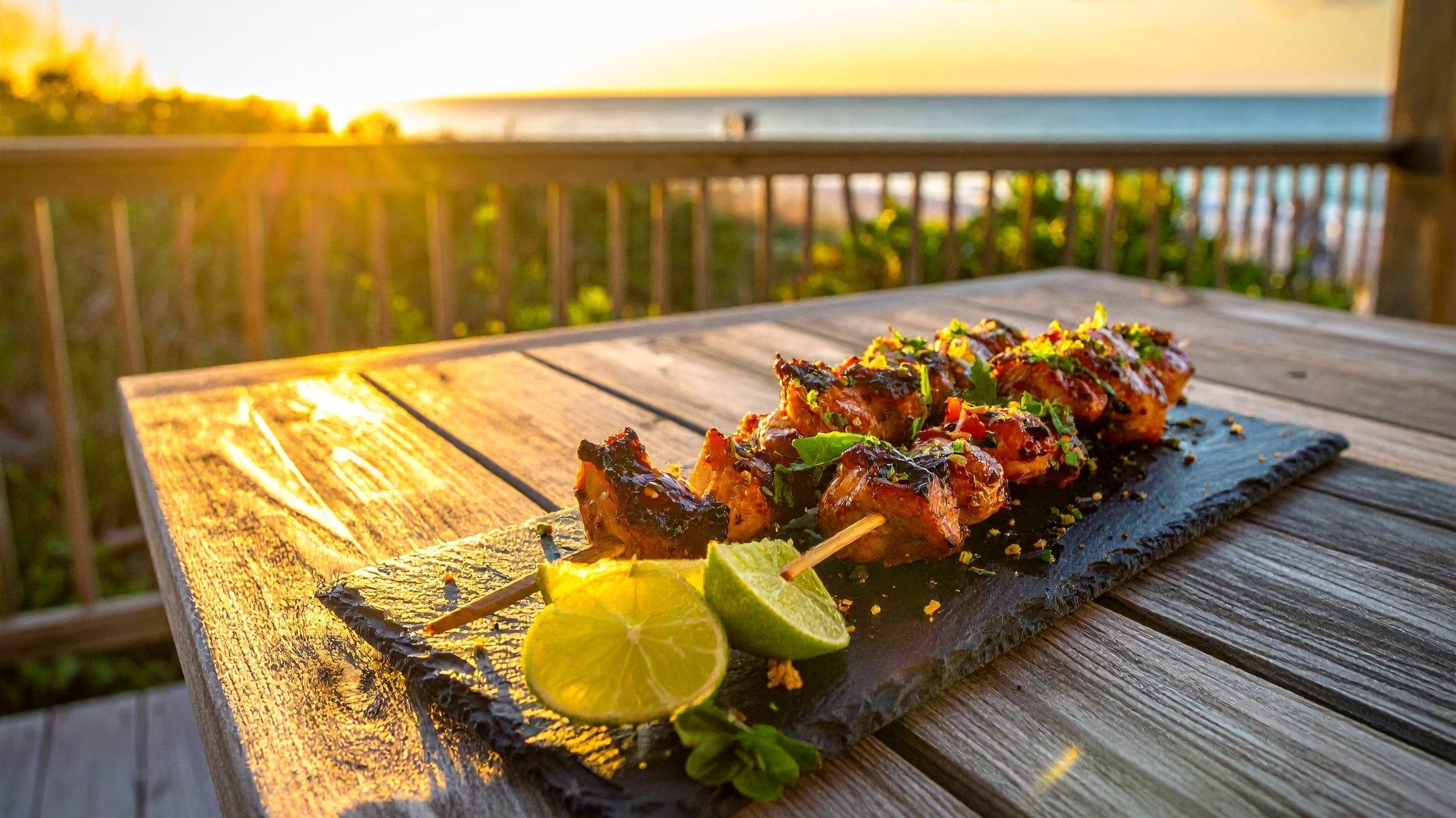 Jupiter Surf & Turf Skewers with Garlic-Lime Glaze