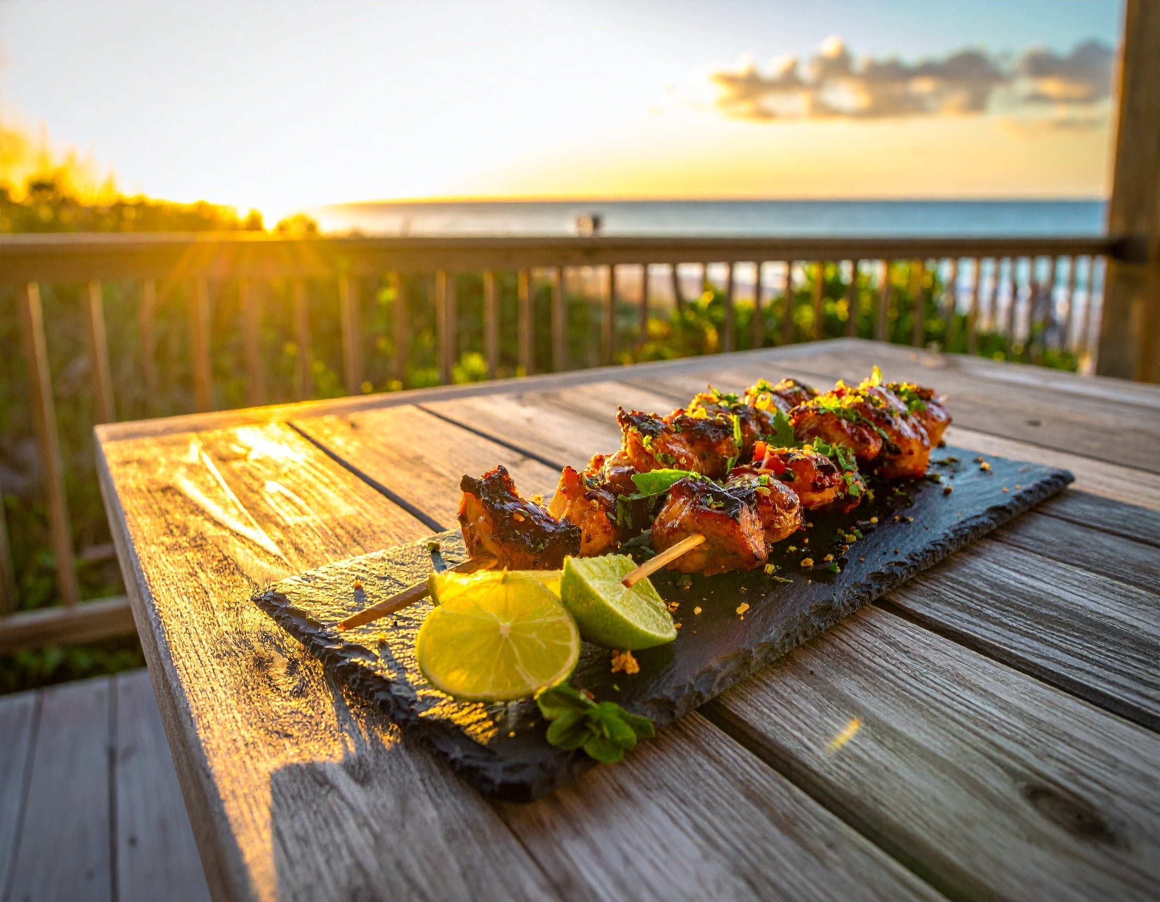 Jupiter Surf & Turf Skewers with Garlic-Lime Glaze